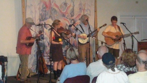 The Bow Benders performing.